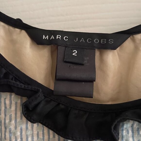 Marc Jacobs Silk Ruffle Dress with Tie Straps Size 2 - Picture 4 of 4